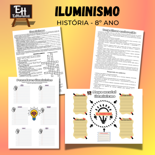 Kit de textos e atividades sobre o Iluminismo, iluministas e despotismo esclarecido