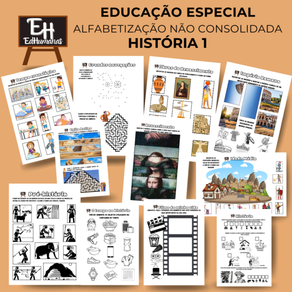 Kit Educação Especial - alfabetização não consolidada - História 1