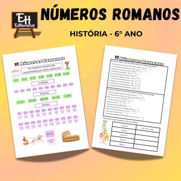 Atividades sobre números romanos