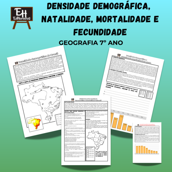 Aspectos demográficos: densidade demográfica, natalidade, mortalidade e fecundidade