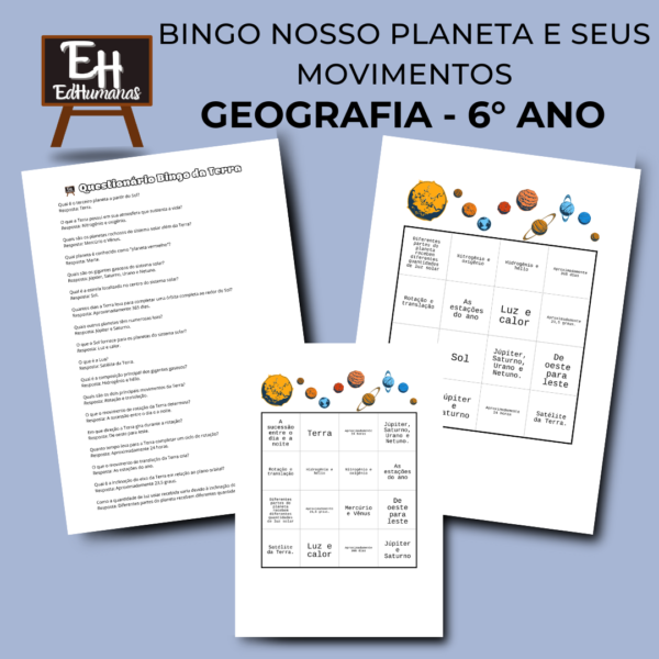 Bingo nosso planeta e seus movimentos