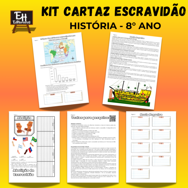 Kit para cartaz ou lapbook sobre a escravidão