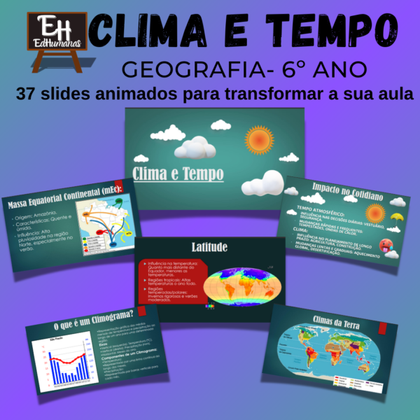 Slides animados Clima e tempo