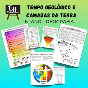 Kit Tempo geológico e camadas da Terra